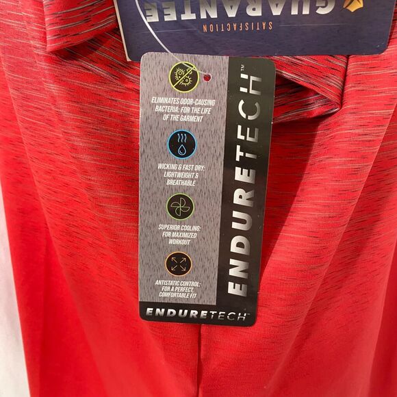 Men’s Large Polo Shirt Iron Joc G & V Red Short Sleeve Athletic - Picture 9 of 14